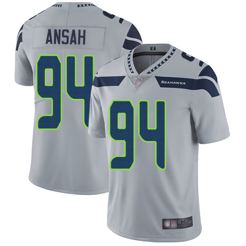 Seattle Seahawks Limited Grey Men Ezekiel Ansah Alternate Jersey NFL Football #94 Vapor Untouchable->women nfl jersey->Women Jersey